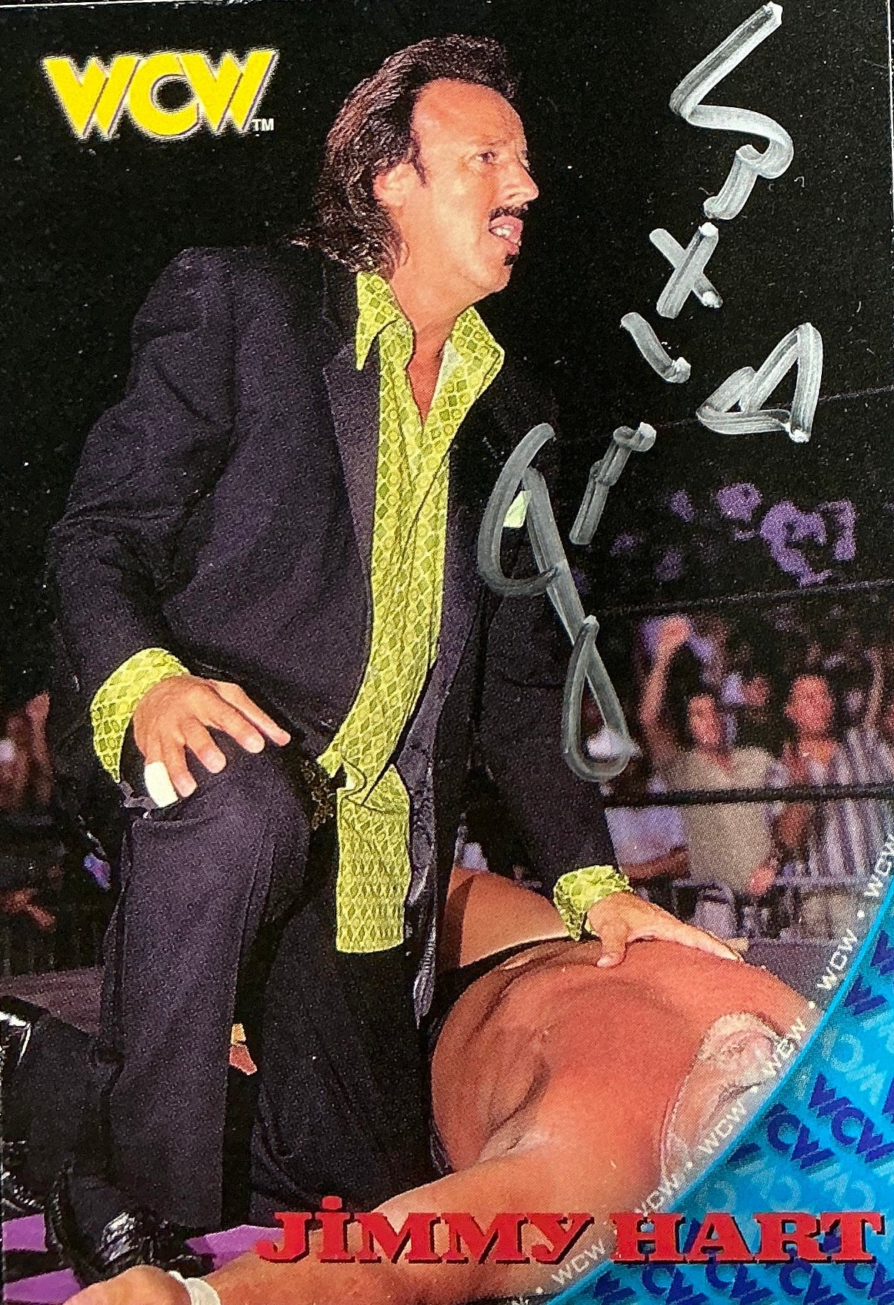 Consignment SR - Signed Jimmy Hart WCW #35 Topps Trading Card