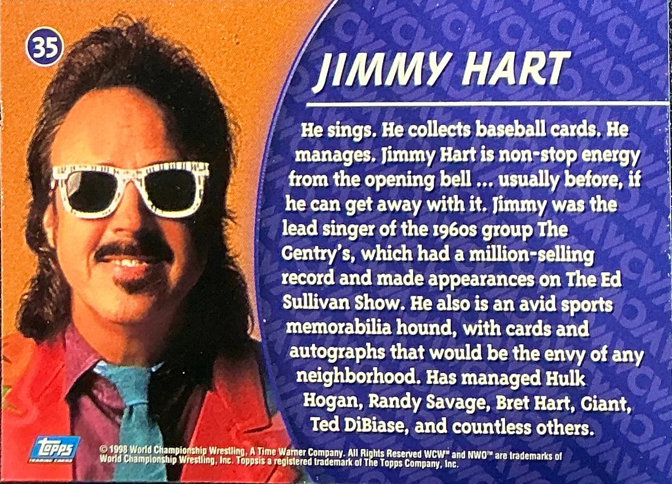 Consignment SR - Signed Jimmy Hart WCW #35 Topps Trading Card - Image 2